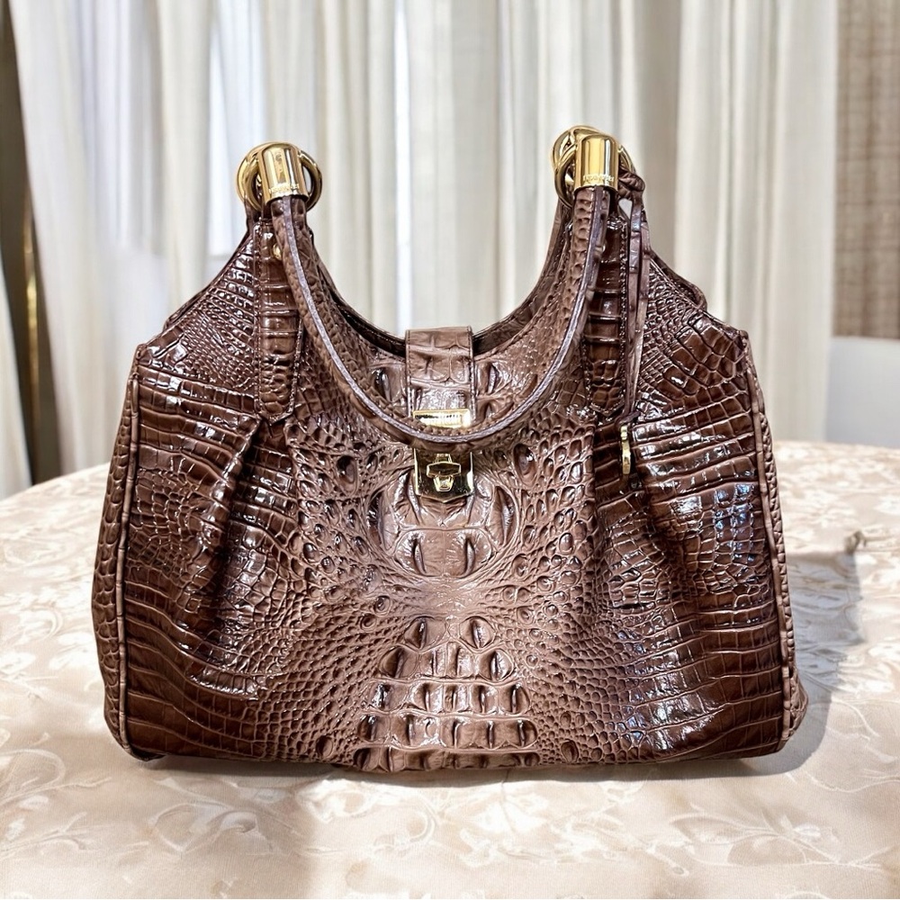 Brahmin Elisa Leather Shoulder Bag, Nutmeg Melbourne.